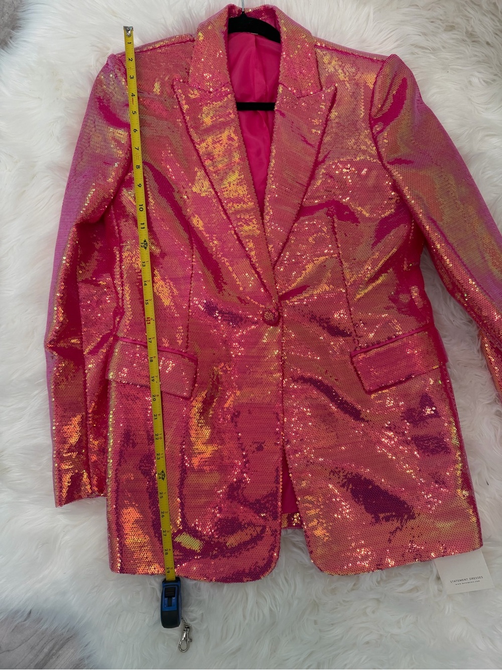 Sequin Pink Blazer & Shorts Suit Set - Picture 16 of 16
